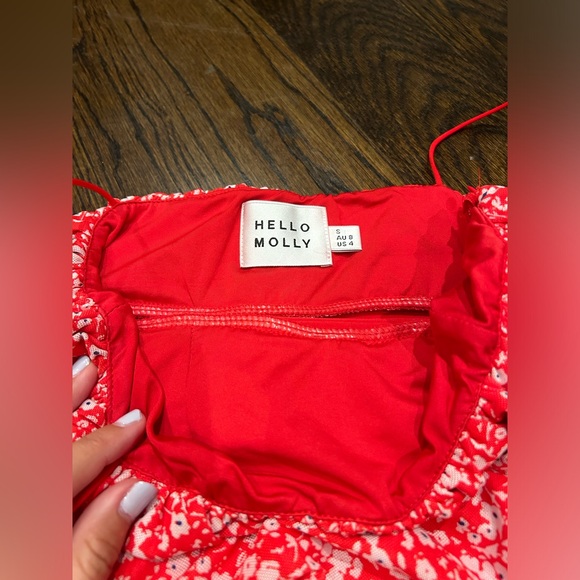 Hello Molly Red Floral Mini Dress - Picture 5 of 7